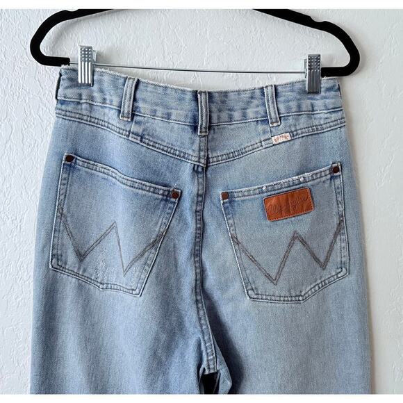 Billabong X Wrangler Womens High Rise Super Flare Blue Jeans Floral Patchwork 28 - Picture 12 of 16